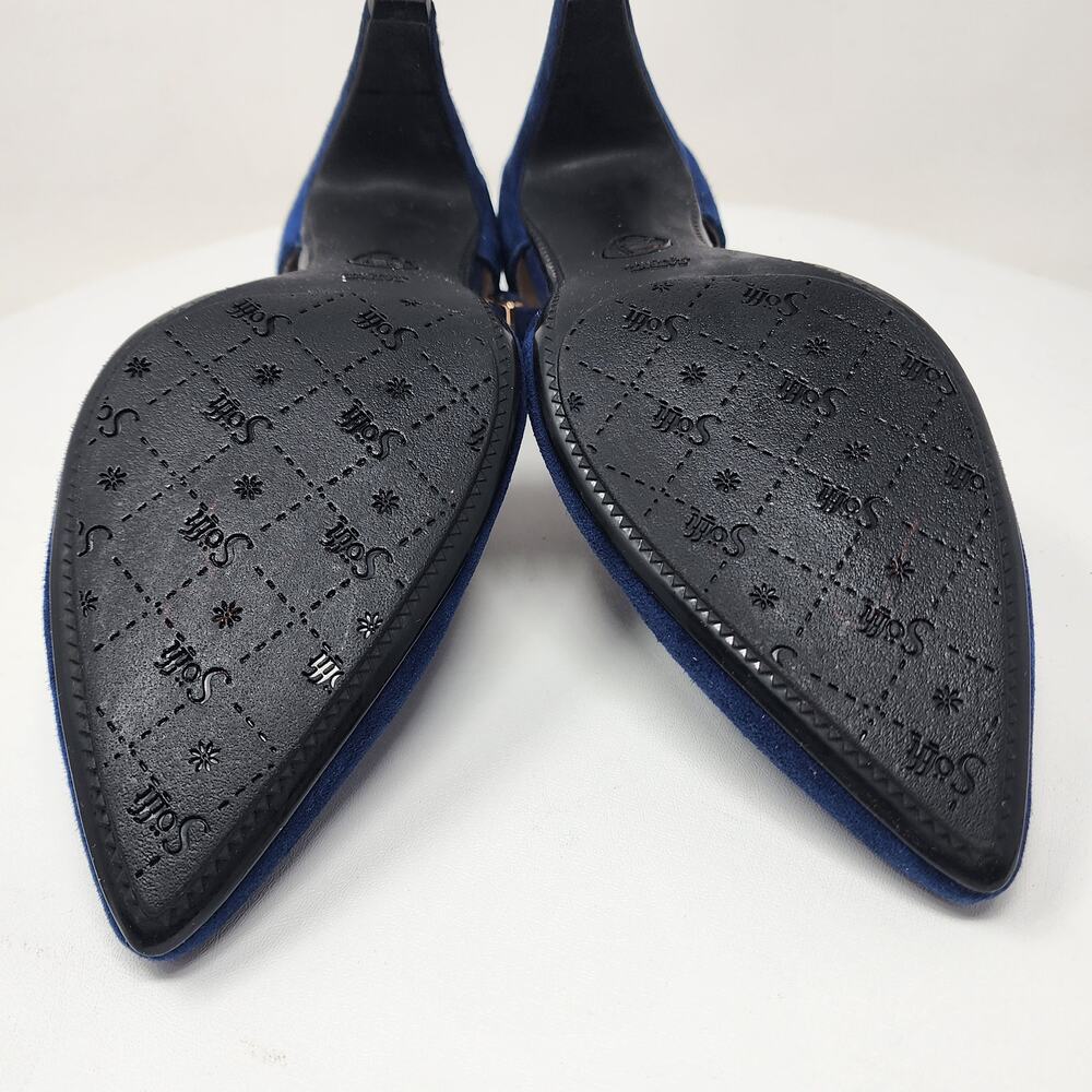 Sofft T-Strap Pumps Women 9M Blue Suede Pointed Toe Ankle Strap Heels 1540527 - Picture 11 of 11